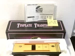 Mth #214 Box Car, Brass Trim, Standard Gauge, Cream & Orange #10-202. Fixed Price $85.00.