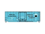 Accurail H.o. Scale 81412 American Colloid Company 40' Insulated Steel Boxcar. Fixed Price $16.79.