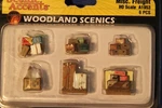 Woodland Scenics - Miscellaneous Freight (6 Pcs.) Scale A2216. Fixed Price $23.00.
