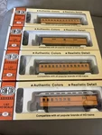 Con-cor Ho Scale Oldie Pass Union Pacific Baggage Car 4-PACK New. Fixed Price $130.00.