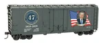 Ho Micro Trains 3100001 President Trump Commemorative 40' Plug-door Boxcar Kit. Fixed Price $49.95.