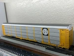 Bnsf Burlinton Northern 89FT Bi-level Enclosed Auto Carrier Ho Scale Gold New. Fixed Price $87.95.
