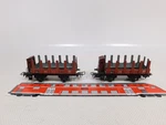 M Rklin H0 00 Ac 2X 372 Tin Flat Freight Cars With Brake House #EB926-0.5. Fixed Price $63.61.