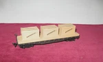 Mantua Scale Eastwood Short Line R.r Heavy Flat Car W/crates Tecx 8156. Fixed Price $9.75.