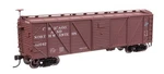 Walthers Mainline 910-40706 Ho Scale 40' Ara Boxcar Rtr Cnw #62042. Fixed Price $28.99.