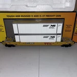 Mth Rail King Norfolk Southern Husky Stack Car 59704 30-4205A. Fixed Price $100.00.
