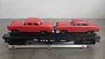 Lionel 6-16941 Santa Fe Flatcar W/autos- Gauge Model Trains. Fixed Price $18.99.