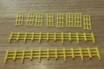 Lionel 1877 1887 General Yellow Fence Comp. Set 2 Long & Short We Mfg In Usa. Fixed Price $11.50.
