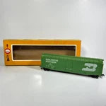 Cox #6121-8 Ho Scale Burlington Northern Green 50' Box Car. Fixed Price $20.00.