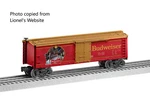 Lionel Anheuser Busch - Budweiser Clydesdale Reefer 2328220. Fixed Price $75.00.