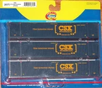 Ho Athearn 26575 53' Jindo Container 3-PACK Csx Blue. Fixed Price $44.99.