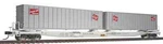 Milwaukee Road Flexi-van Mark Iii -tofc Flat Car W/ 2 Trailers Ho Scale New Rtr. Fixed Price $99.95.