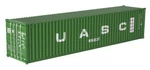 Atlas Ho Scale 40' Standard-height Container 3-PACK Uasc/uacu Set #2 (green). Fixed Price $34.99.