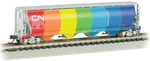 Bachmann 19151 Scale 4 Bay Covered Hopper Canadian National "demonstrator" Cn. Fixed Price $31.99.