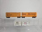 Mtl Scale 20190 20166 Great Northern Circus 40' Boxcars Micro Trains Lnib. Fixed Price $24.95.