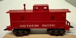 Marx No. 4556 (03556S) Southern Pacific Red Plastic Caboose Scale Wheel Trucks. Fixed Price $30.00.