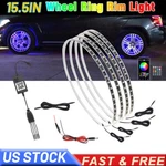 4PCS 15.5'' Rgb Wheel Ring Lights Led For Truck Car Rim Bluetooth App Usa. Fixed Price $51.29.