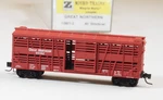 13801-2 Mtl Z-scale 40' Despatch Stock Car Great Northern. Fixed Price $33.95.