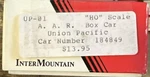 Intermountain Railway Ho Scale Kit UP-01 Aar Box Car Union Pacific. Fixed Price $15.99.