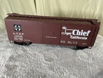 Pair Of Weaver Ultra Line Santa Fe Super Chief Boxcars 146280 & 146289 #'s 5. Fixed Price $45.00.