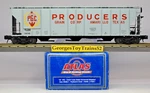 Atlas 3-RL #3930 Tldx Producer's Grain PS-4427 Low Side Covered Hopper 6385-1. Fixed Price $50.00.