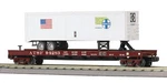Mth O Scale #20-98117 Santa Fe Flatcar #94283 W/40' Trailer Nib!. Fixed Price $47.98.