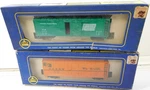 Two Cars Ho Scale Tyco Freight Box Penn Central & Rgw Rio Grande. Fixed Price $6.49.