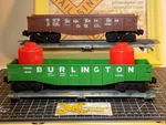 O-scale Lionel SET/2 6-9140, 6-9031 Cb&q And Nkp Gondolas (020107). Fixed Price $15.29.