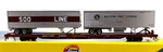 Ho Athearn 92618 85' Flat Car With 40' Trailers Soo Line # 54585. Fixed Price $69.99.
