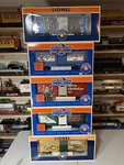 Lot Of 5 Lionel Large Scale Christmas Boxcars 2000, 2001, 2002, 2003, 2004 Ln/ob. Fixed Price $165.00.