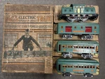 + Lionel Prewar Standard Tinplate 10 Locomotive Car Passenger Set W/ Box 352. Fixed Price $500.00.