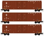 Micro-trains Mtl N-scale 60 Excess Height Box Cars Conrail/cr Runner 3-PACK. Fixed Price $92.79.