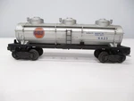 Lionel 6425 Gulf Tank Car 3 Dome Silver Postwar Gauge X8217. Fixed Price $19.00.