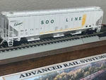 Soo Line Colormark Wheatshaft 4750 Cu Rib-sided 3-BAY Hopper Car- Scale New. Fixed Price $76.95.