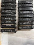 Scale, 17 Roundhouse 5 Bay Open Hopper Cars W/ Loads & Knuckle Couplers. Fixed Price $225.99.