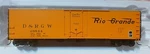 Atlas Ho #20002970 Rio Grande (late) 50' Plug Door Box Car (rd #60844). Fixed Price $27.15.