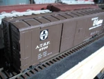 Scale 2 Rail Fifty Foot Double Door Automobile Boxcar. Fixed Price $30.00.