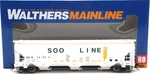 Walthers 910-49073 Soo 57' Trinity 4750 3-BAY Covered Hopper #74534 Ln/box. Fixed Price $25.59.