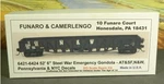Funaro & Camerlengo 6421-6424 Ho C52' 6" Steel War Emergency Gondola Kit. Fixed Price $36.54.