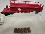 Lionel 6-16306 Santa Fe Ramp Car With Barrels. Fixed Price $22.86.