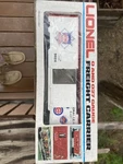 "o" 0-27 Lionel Rolling Stock Major League Baseball National Box Car. Fixed Price $60.00.