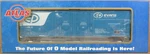 Atlas 7503-1 Evans (demo Paint) 53' Boxcar O-SCALE/2-RAIL Nib. Fixed Price $39.99.