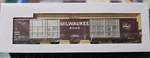 Walthers Gold Line Milwaukee Road 86' Box Car. Fixed Price $50.00.