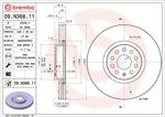 Brembo 09.N368.11 Uv Coated Plain Vented Front Rotor For 2018-2021 Vw Atlas. Fixed Price $173.12.