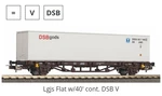 Piko Dsb Flat Cat With Container 27720 Ho Scale Dc. Fixed Price $34.00.