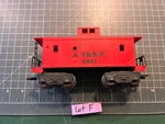 Marx Train Dark Red At&sf 4427 Caboose Type Trucks 8 Wheels - Lot. Fixed Price $16.95.