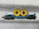 Nice Marx C.w.e.x. #4566 Med Blue Flat With Original Yellow Reels.. Fixed Price $180.00.