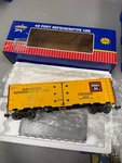 Usa Trains R16714 Scale Burlington Route 50' Mechanical Reefer, Yellow. Fixed Price $70.00.
