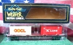 Weaver Prr Pennsylvania Tofc Scale 50' Flat Car W/ 2 Containers K Line & Oocl. Fixed Price $49.99.
