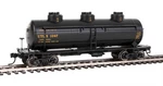 Walthers Ho Scale 36' 3-DOME Tank Car Utlx (black/gold Lettering) #1347. Fixed Price $28.99.